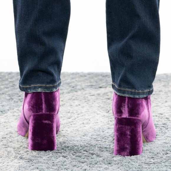 Sam Edelman NWT Codie - Orchid Velvet Ankle Boots - Picture 5 of 9
